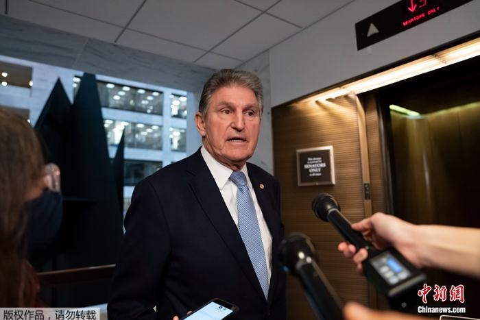 資料圖：美國(guó)民主黨籍參議員曼欽。