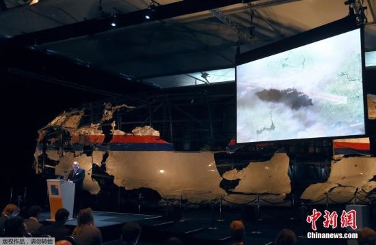 資料圖：MH17墜毀客機殘骸。