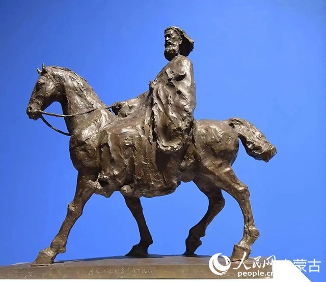 吳為山作品《馬可波羅》。人民網(wǎng)記者 富麗娟攝