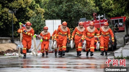 演練現(xiàn)場。瀘州消防供圖