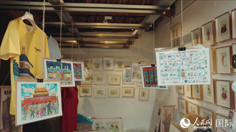 柳芭的部分插畫作品。人民網(wǎng) 張若涵攝