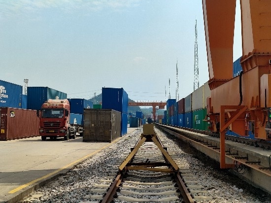 廣州東部公鐵聯(lián)運(yùn)樞紐（增城西站）。人民網(wǎng) 王雅蝶攝