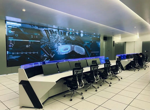 杭州奧體中心游泳館內(nèi)智慧可視化平臺(tái)。 圖片來源：場館建設(shè)方