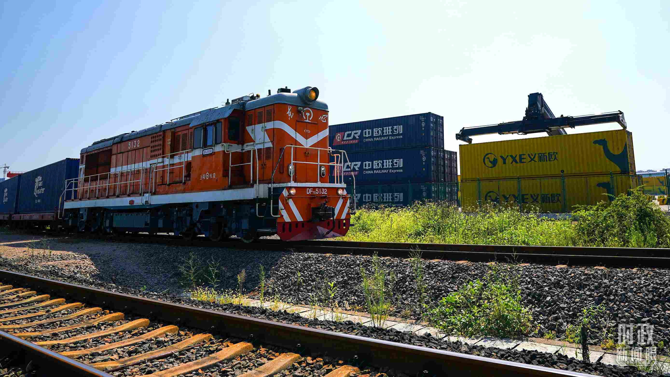 △“義新歐”中歐班列。（總臺國廣記者李晉拍攝）