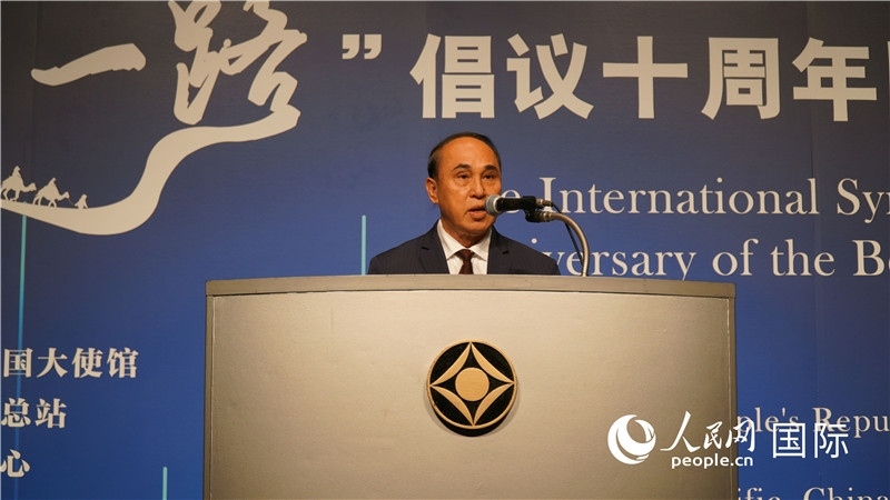 柬埔寨駐日大使圖伊瑞發(fā)言。人民網(wǎng) 蔣曉辰攝