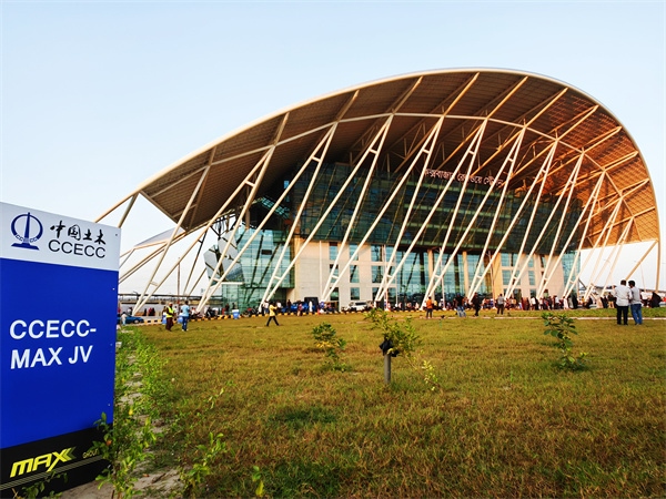 孟加拉國建筑面積最大鐵路車站——科考斯巴扎車站。中國土木工程集團有限公司供圖