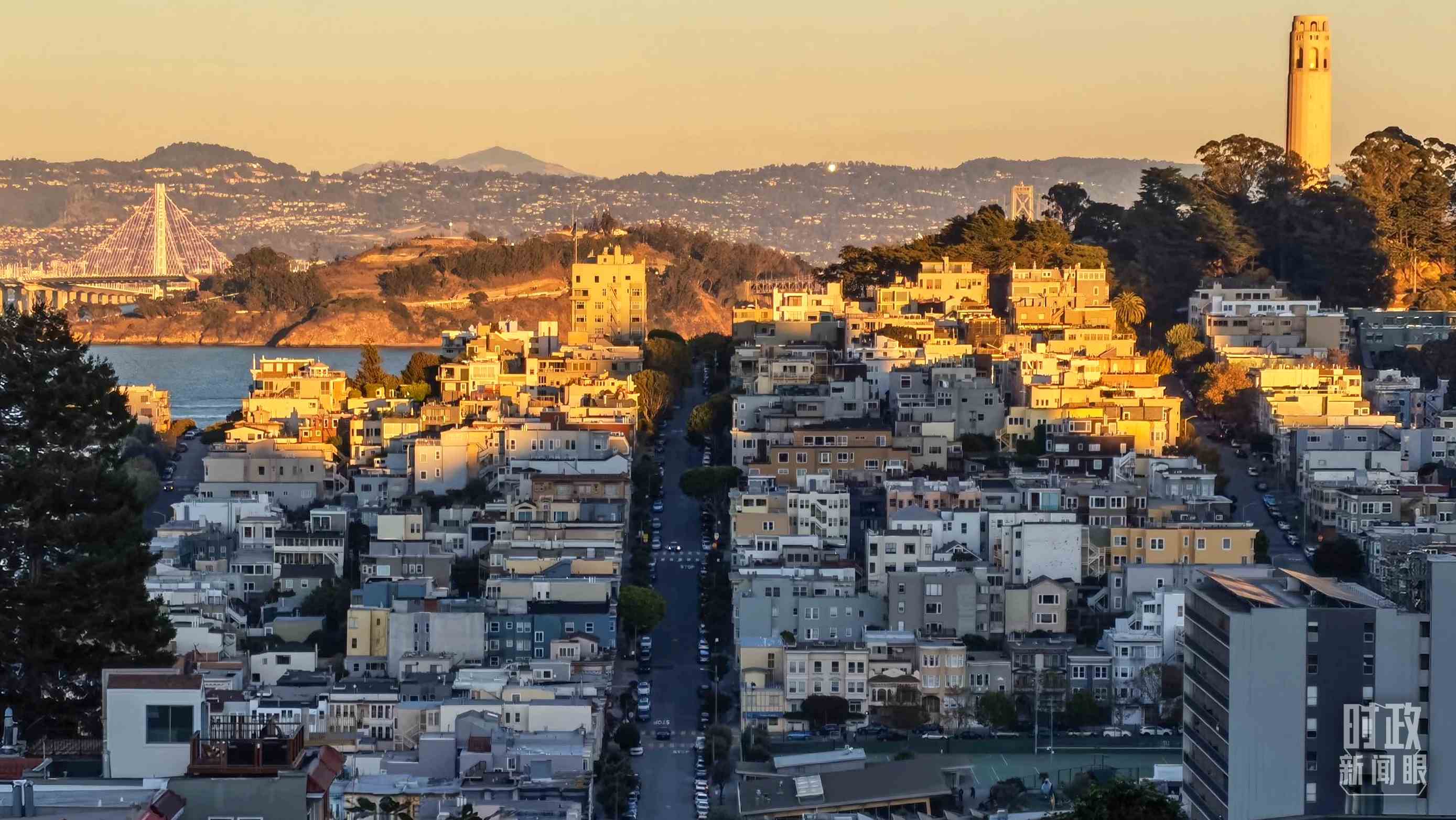 △舊金山街景。（總臺(tái)央視記者石丞拍攝）