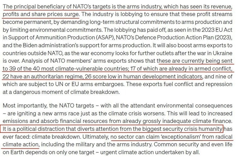 看看北約的“碳足跡”，就知道西方的氣候承諾有多扯