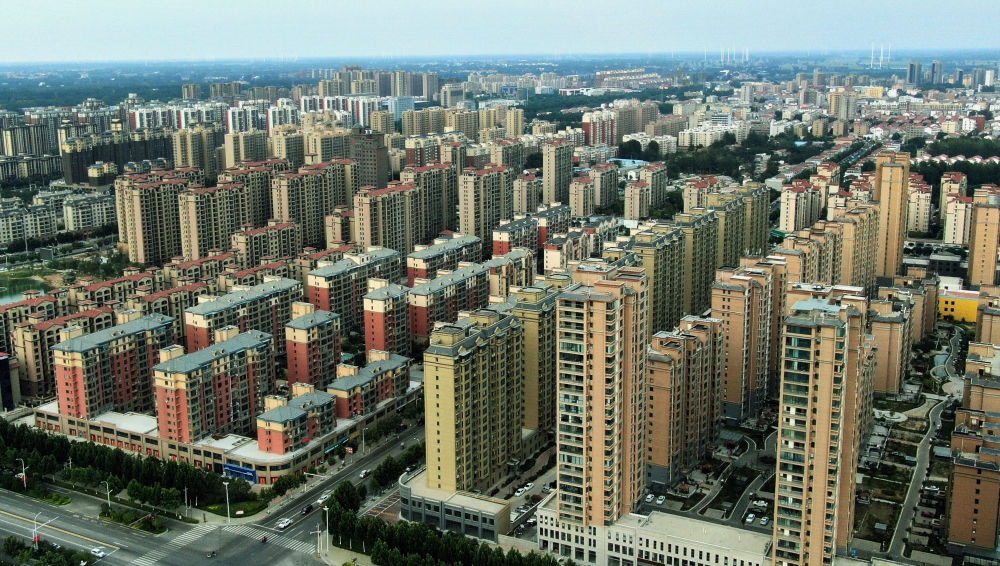 這是2021年6月23日拍攝的蘭考縣縣城（無人機(jī)照片）。新華社記者 李安 攝