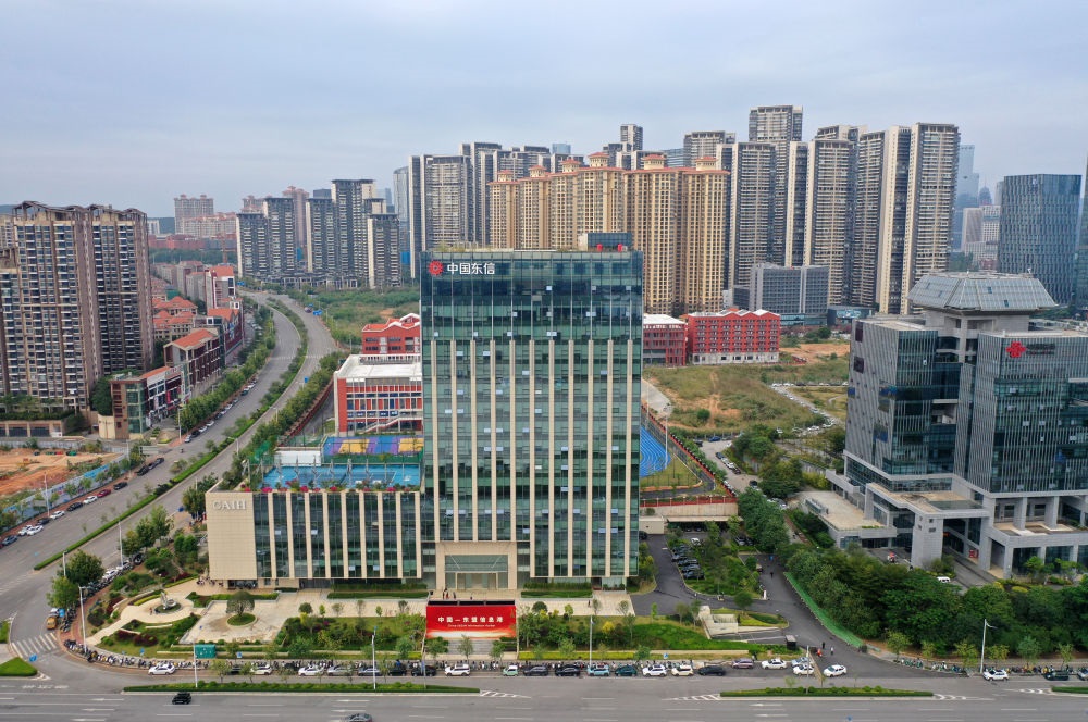 中國—東盟信息港（無人機照片）。