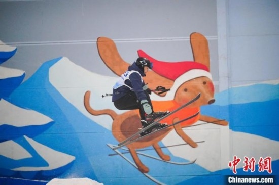 12月22日，云南省第一屆冬季運(yùn)動(dòng)會(huì)在昆明開(kāi)幕。圖為選手在公開(kāi)組男子自由式滑雪雪上技巧比賽中。中新社記者 劉冉陽(yáng) 攝