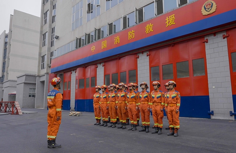 集結列隊。受訪者供圖