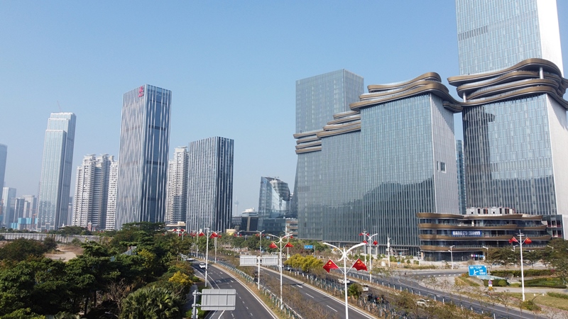 2024年1月1日，廣東珠海，橫琴粵澳深度合作區(qū)樓群。