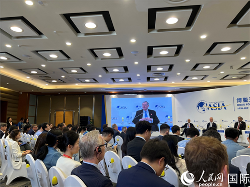 3月27日，博鰲亞洲論壇2024年年會“全球地緣政治展望”分論壇現(xiàn)場。人民網(wǎng) 艾里士攝