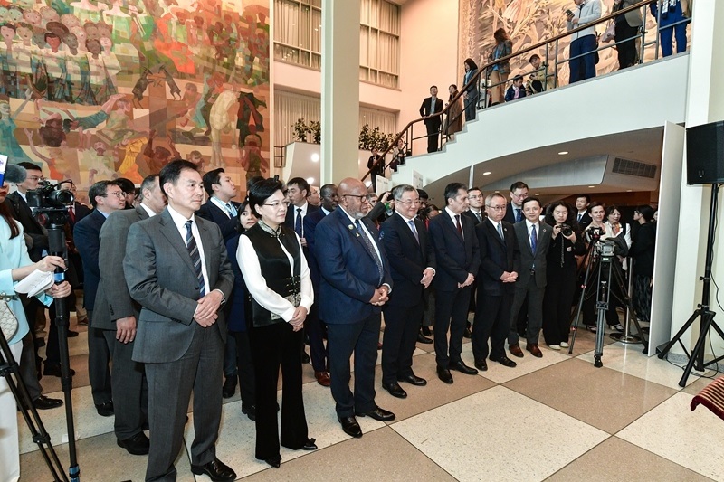 圖為“遇鑒漢字，和合共生”漢字展活動(dòng)現(xiàn)場。（主辦方供圖）