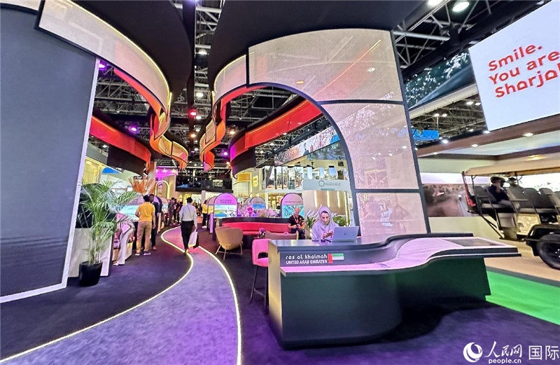 阿聯(lián)酋沙迦展臺(tái)。人民網(wǎng)記者管克江攝