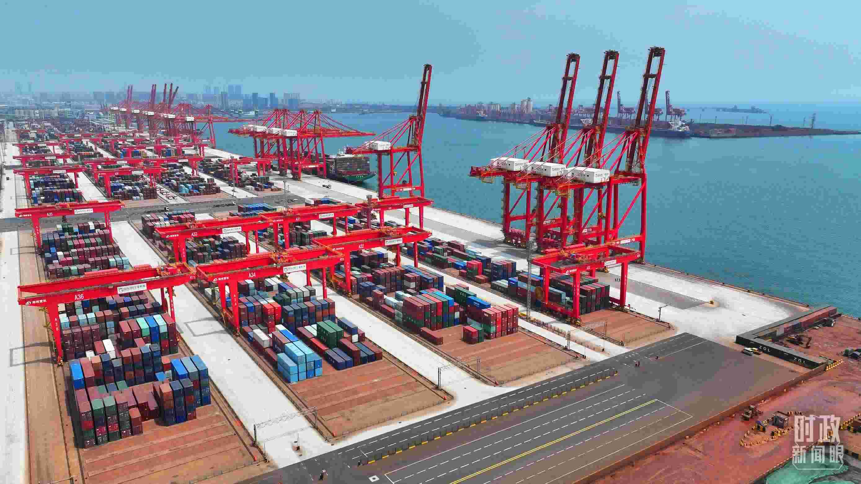 山東日照港。（總臺央視記者范凱拍攝）