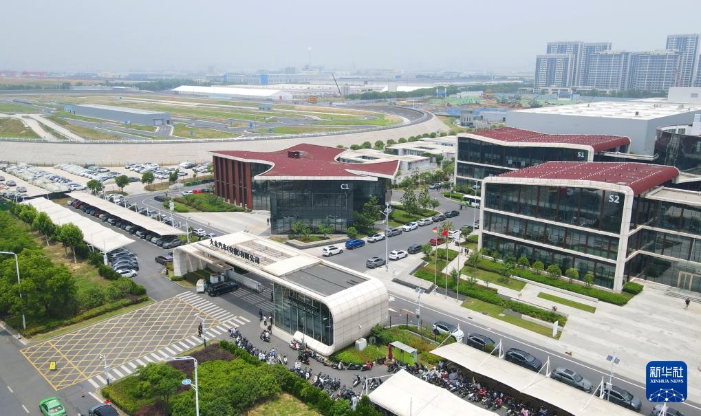 大眾汽車（安徽）有限公司外景（無人機照片，2024年6月7日攝）。新華社記者 郭晨 攝