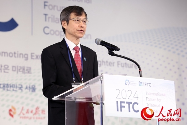 中日韓合作秘書處秘書長李熙燮致開幕辭。主辦方供圖