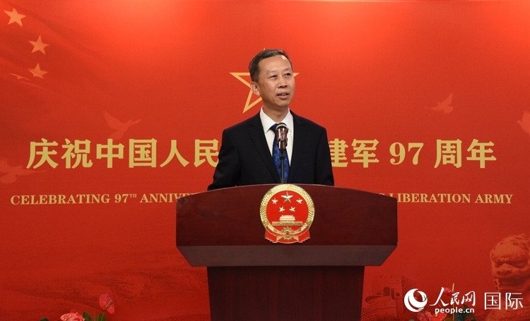 中國駐瑞典大使崔愛民致辭。人民網(wǎng)記者 殷淼攝