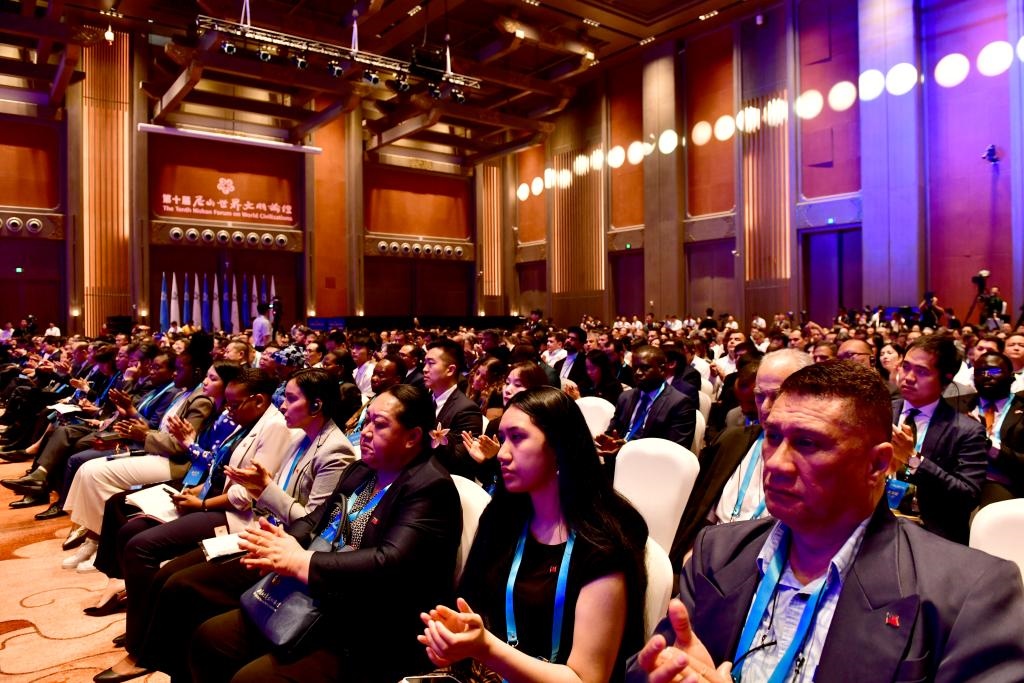 與會(huì)嘉賓出席第十屆尼山世界文明論壇。新華社記者 郭緒雷 攝
