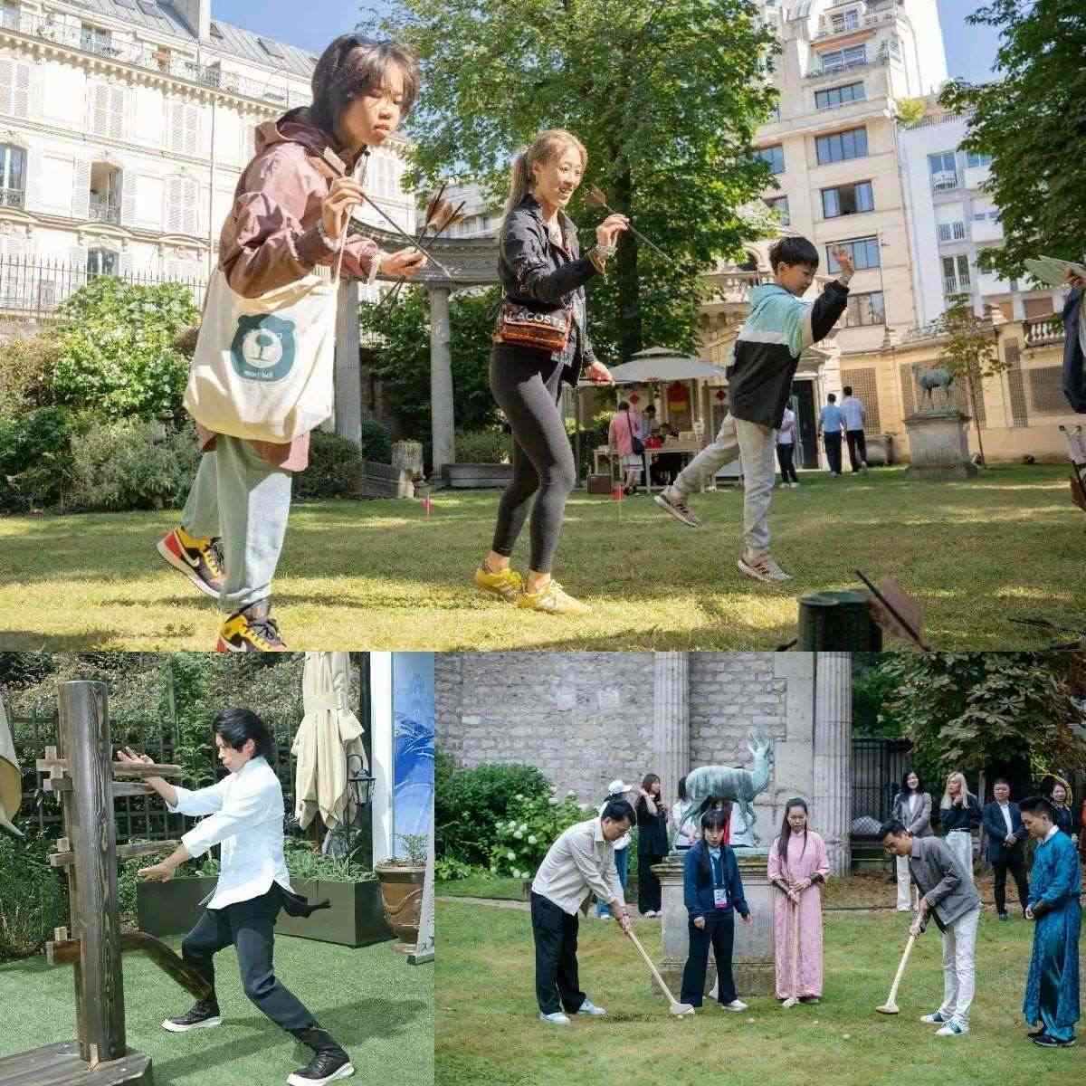 中國傳統(tǒng)體育項目互動體驗區(qū)樂趣橫生。“中國之家”供圖