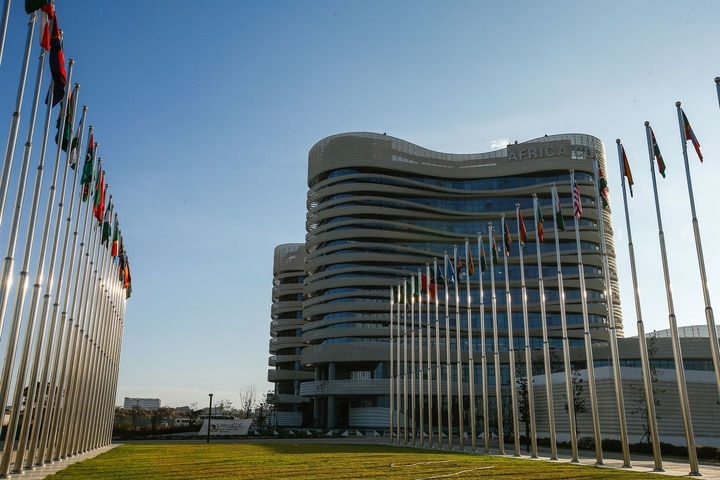 這是2024年1月31日在埃塞俄比亞首都亞的斯亞貝巴拍攝的非洲疾控中心總部大樓。新華社發(fā)（邁克爾·特韋爾德攝）