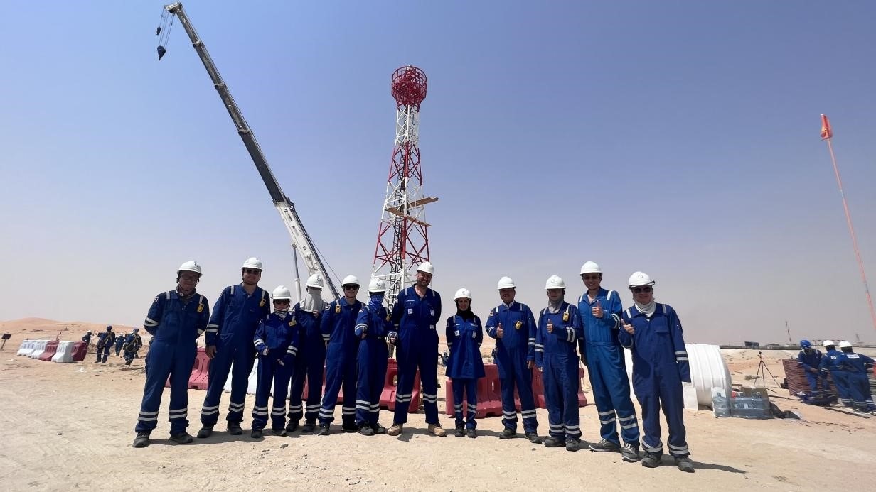 紅外線氣體監(jiān)測及智能預(yù)警系統(tǒng)安裝現(xiàn)場，振華石油供圖