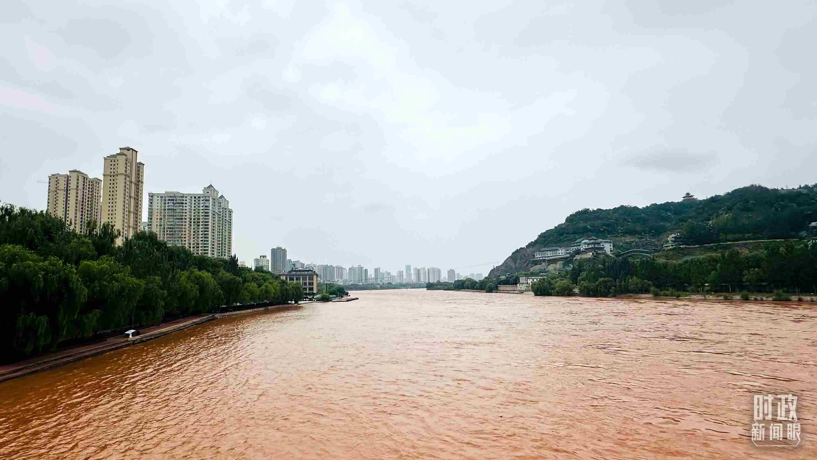 △黃河蘭州段。（總臺央視記者范一鳴拍攝）