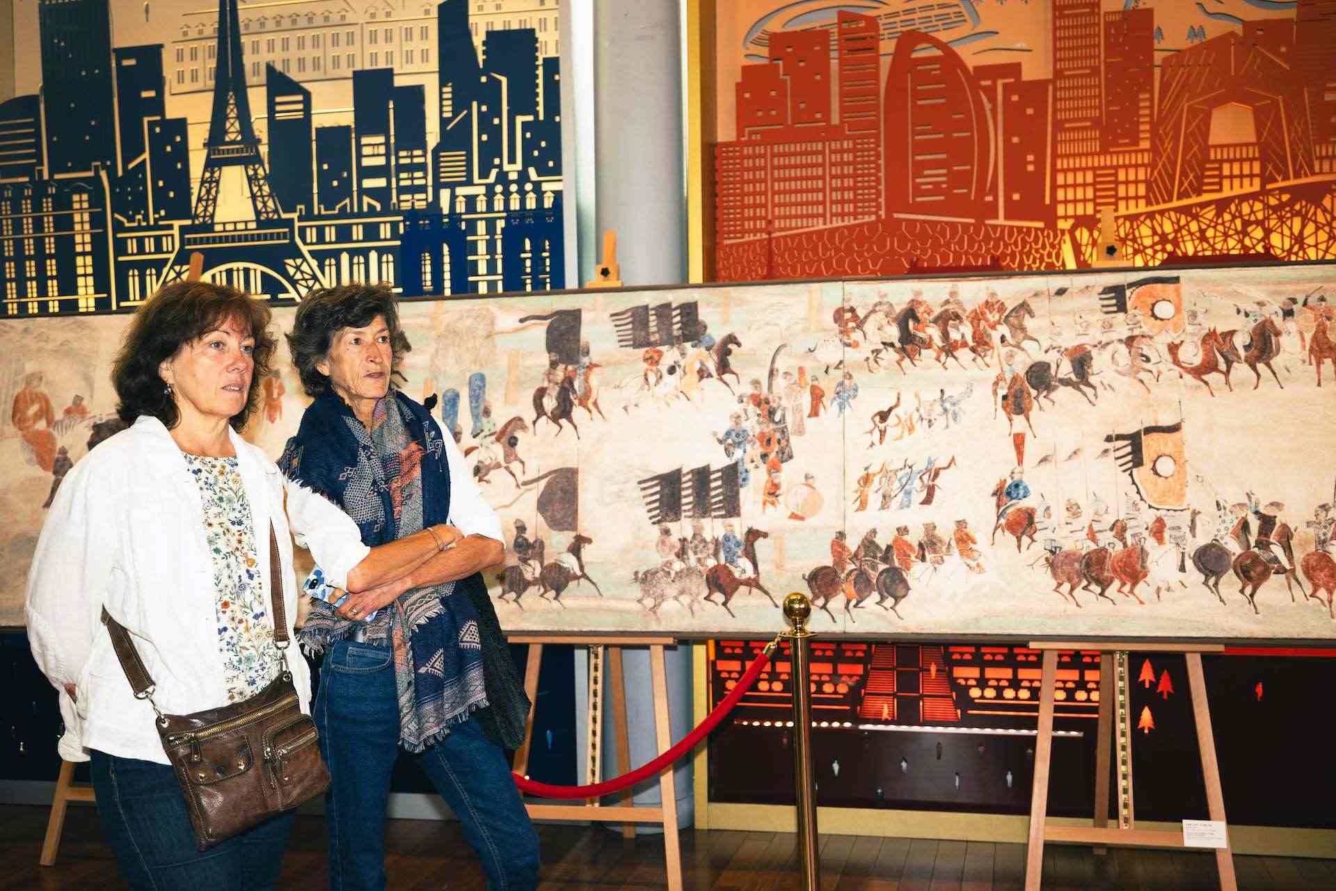 “絲路丹青——絲綢之路沿線壁畫傳摹展”在巴黎中國文化中心隆重開幕。中國藝術研究院供圖