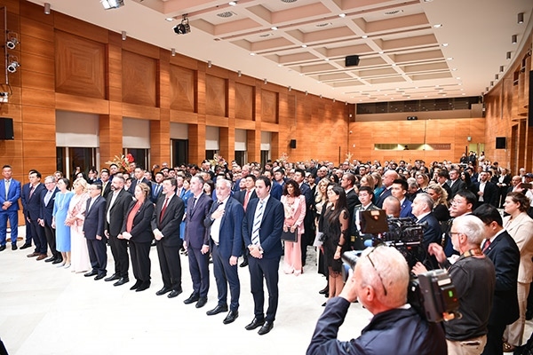 招待會(huì)現(xiàn)場(chǎng)。孫瑋 攝