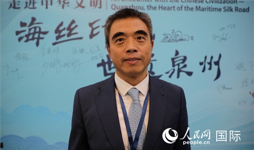 泉州市人民政府副市長(zhǎng)姚飛接受人民網(wǎng)采訪。人民網(wǎng) 王婧攝