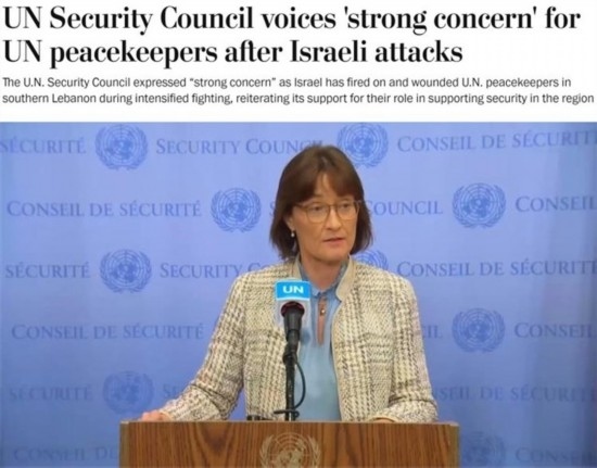 《華盛頓郵報》報道截圖（題圖為本月安理會輪值主席、瑞士常駐聯(lián)合國代表帕絲卡萊·貝里斯維爾）