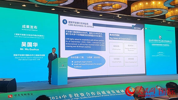 《國(guó)家開發(fā)銀行對(duì)非合作模式和案例》發(fā)布。人民網(wǎng)記者 萬宇攝