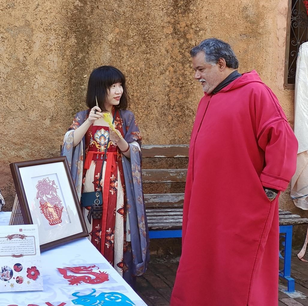 中國文化產(chǎn)品介紹。拉巴特中國文化中心供圖