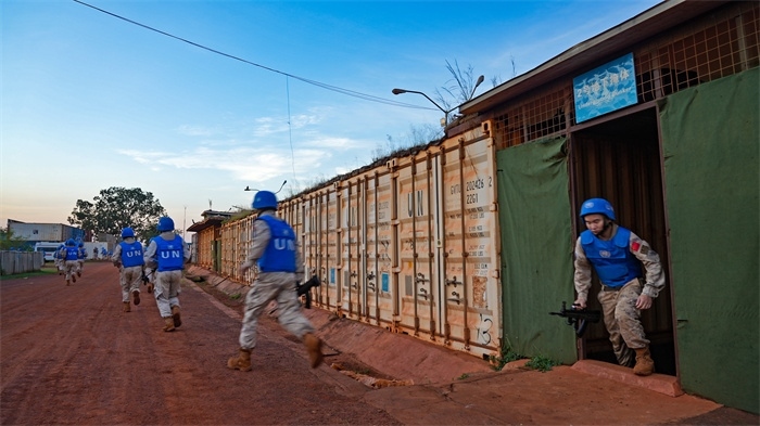 支援加強警戒點位。孫亞斌攝