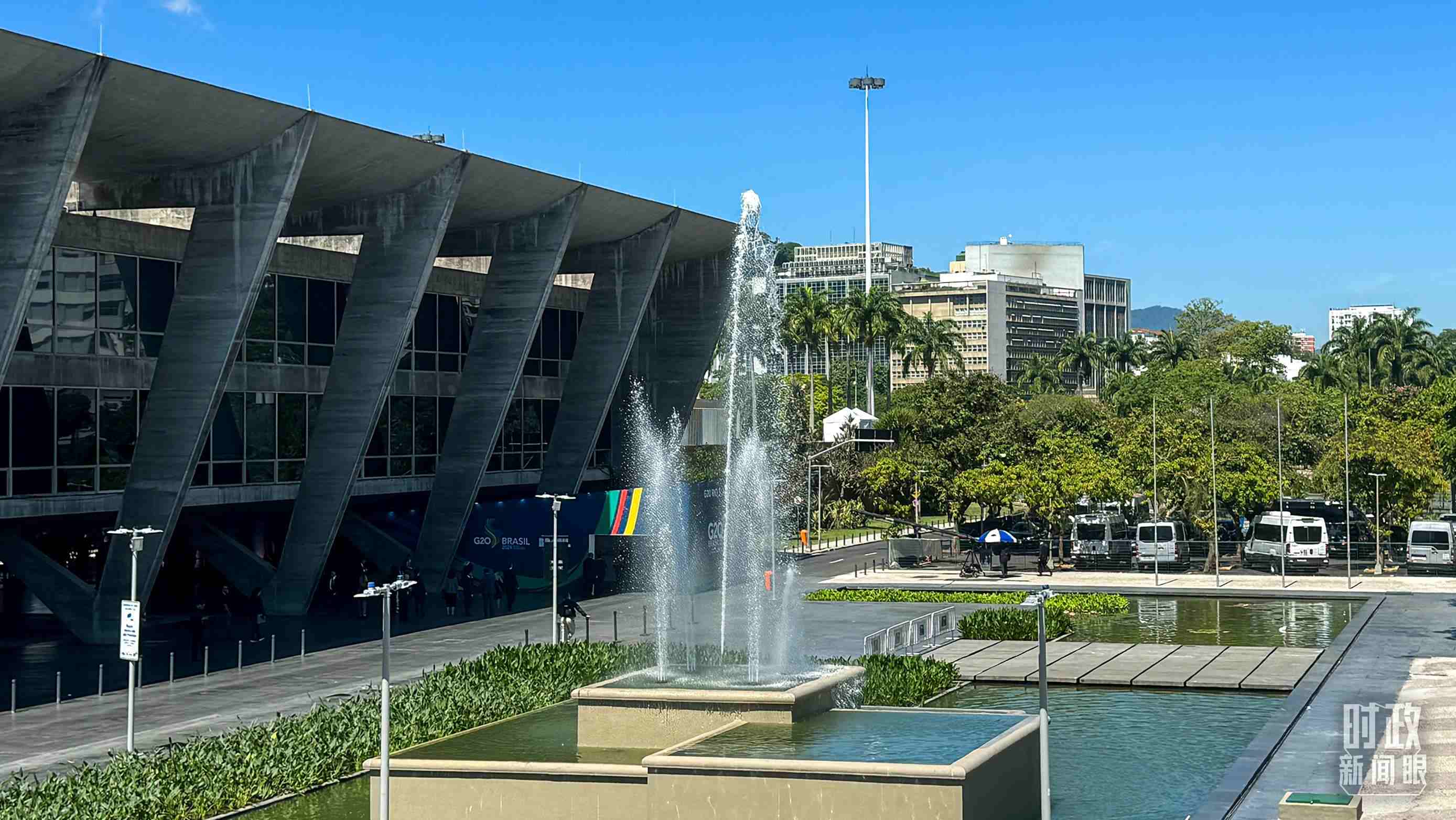 △G20峰會舉辦地，巴西里約熱內(nèi)盧現(xiàn)代藝術(shù)博物館。（總臺央視記者趙怡彬拍攝）