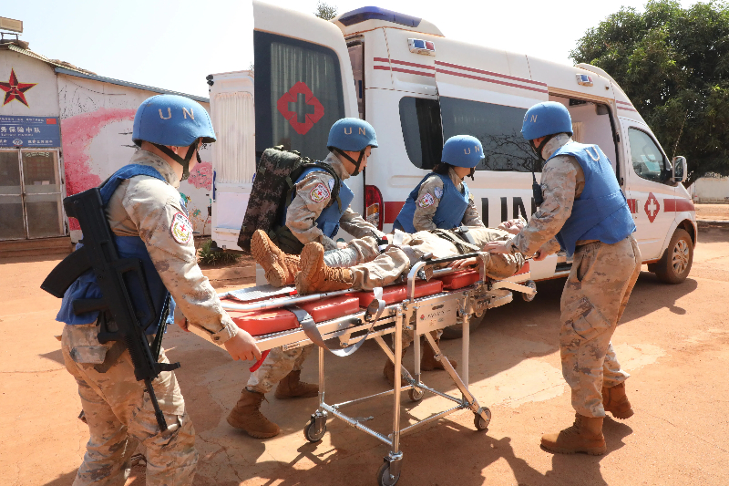 演練現(xiàn)場(chǎng)。張曉昆攝。