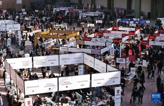 4月11日，人們?cè)诜▏?guó)巴黎大皇宮參加2025巴黎書展。新華社記者 高靜 攝