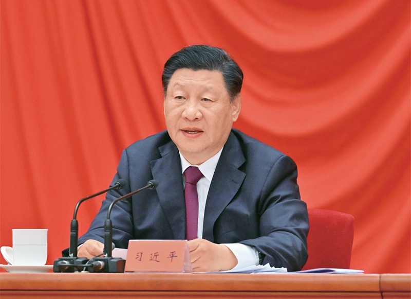 2022年5月10日，慶祝中國(guó)共產(chǎn)主義青年團(tuán)成立100周年大會(huì)在北京人民大會(huì)堂隆重舉行。中共中央總書(shū)記、國(guó)家主席、中央軍委主席習(xí)近平在大會(huì)上發(fā)表重要講話(huà)。 新華社記者 岳月偉/攝