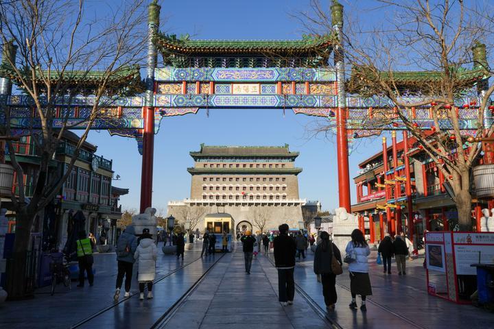 這是2024年12月26日從前門大街拍攝的正陽門箭樓。