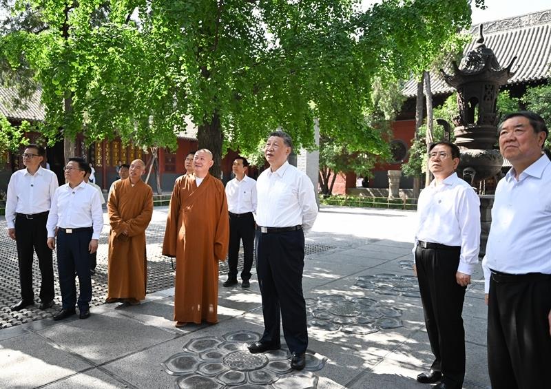 △2025年5月19日，習(xí)近平總書記在河南洛陽白馬寺考察。